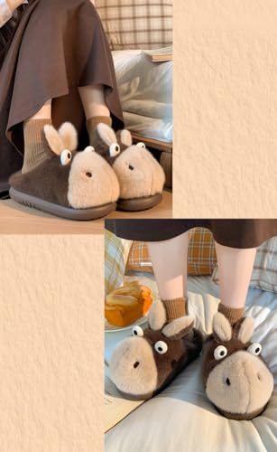 Animal Slippers Fuzzy Indoor Unisex Winter Slippers Cute Warm Plush Bedroom Shoes Comfy Trendy Gift2
