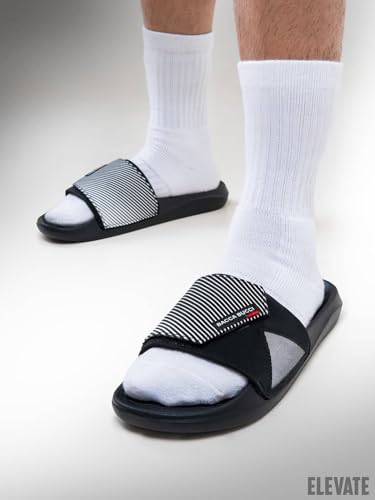 Image of Bacca Bucci Elevate Slides for Men | High-Grade Rubberized EVA Comfort Slides with Non-Skid Outsole | Soft Cushion Footbed | Lightweight Daily Wear Slip-Ons