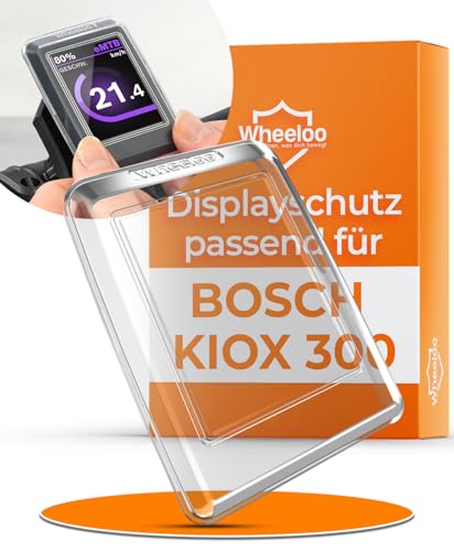 Wheeloo Displayschutz kompatibel mit Bosch Kiox 300 I transparent & wasserabweisend I Schutzhülle für Ebike Display I E Bike Schutz Zubehör