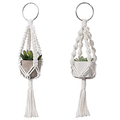 HBselect Macetas Colgantes para Plantas Colgadores para Plantas Maceteros Colgantes Cuerda De Algodon para Colgar Tiestos...