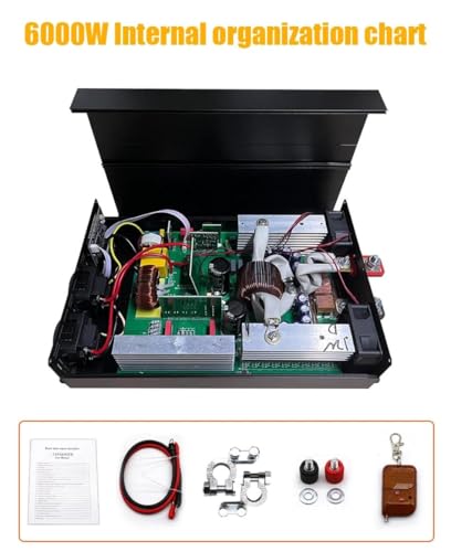 Onduleur portable 12V 220V 6000W à onde sinusoïdale pure EU - 3