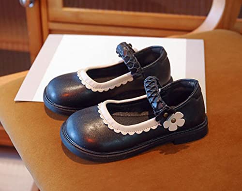 Girl's Classic Mary Jane Ballet Flat Flower Princess Shoes4