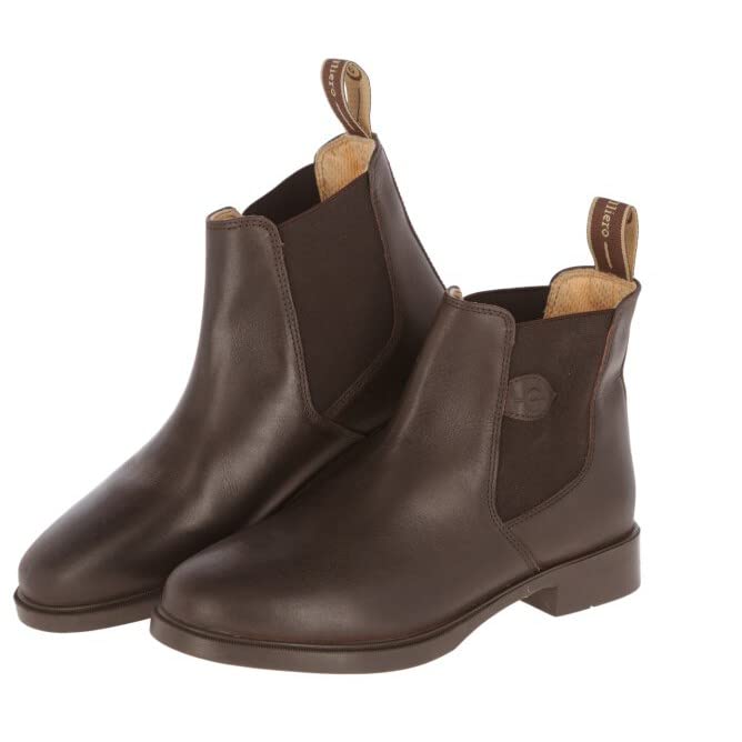 Kerbl Botines de equitación de piel, color marrón oscuro, talla 42