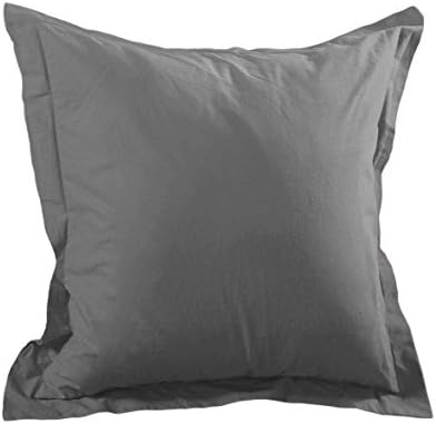 Lovely Casa t14820010 Alicia Pillowcase Cotton Pillowcase 65 x 65 cm charcoal