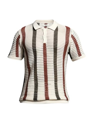 Image of Jack & Jones Men Self Design Polo Collar Cotton T-Shirt