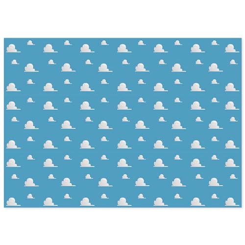 7x5ft Cartoon Photography Backdrop Kids Birthday Party Decoration White Clouds and Blue Sky Photo Background Photo Studio Props