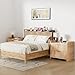SEPTBOT King Size Headboard Only with Outlets, Wall Mount Wood Fluted Headboard with Storage, Height Adjustable, Storage Rack, Sturdy and Stable, Easy Assembly(Oak, King)