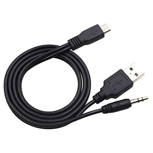 EASWEL Micro to 3.5mm Jack USB Audio Cable for Speaker Android S7 AUX Power Charge Cord