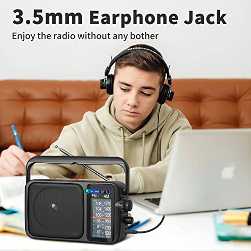 image for YOWGULF AM FM Radio with Best Reception,Bluetooth Portable AM FM Trans