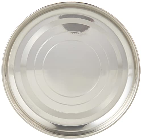 طبق ستانلس ستيل بلمسة فضية من راج، 18 سم، STCP08، طبق عشاء، ...