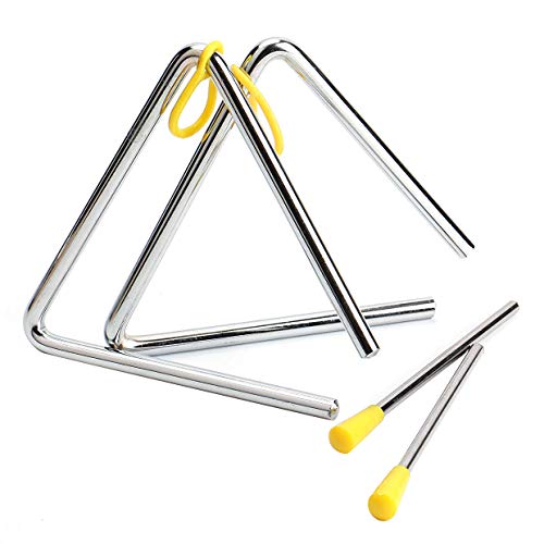 image for AKAT Music Triangle Instrument Set, Hand Percussion Triangle Children 