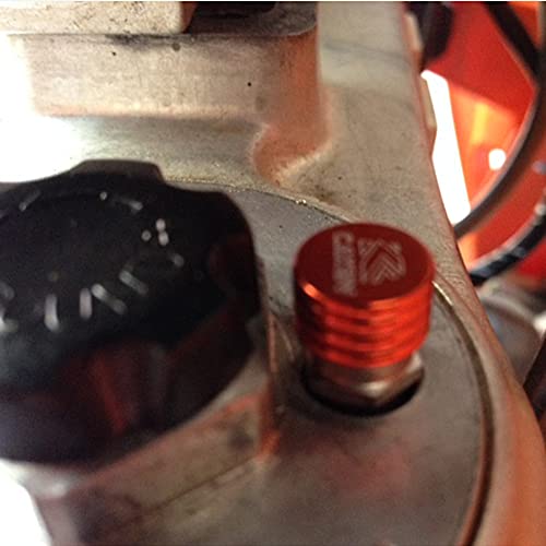 USTPO Motorrad M4 0,7 mm Gabel-Luftentlüfter Druckentlastung CNC Aluminium passend für SX SXF EXC SMR 125 150 250 350 450 alle Fahrradmodelle – Orange