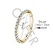 OUFER Gold Hinged Segment Earring Hoop 16G Stainless Steel with Cartilage Earrings Clear CZ Paved Tragus Helix Earrings Cartilage Earring Septum Nose Ring Hoop
