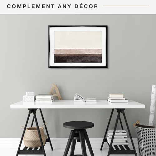 Image of MCS Trendsetter Poster Frame With Mat Option, 20x28 Matted to 16x24, Black | Trendsetter Poster Frame For Photos, 20x28 Inch, Displays 16x24 Inch Matted Or 20x28 Unmatted, Black, 1-Pack