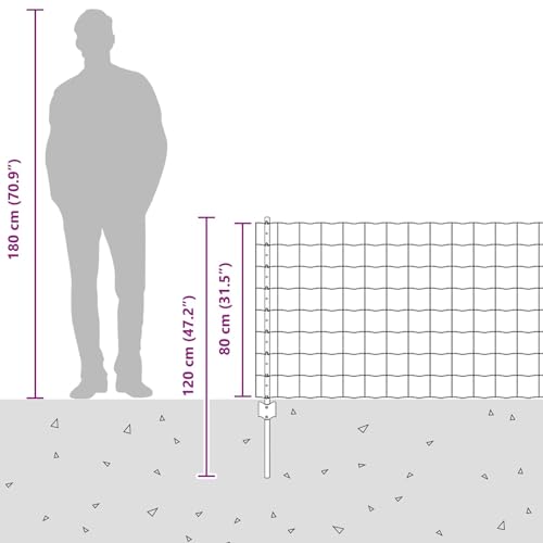vidaXL Zaun mit Pfosten Silber 0,8 x 25 m Stahl, Verstellbare Außenumzäunung, moderner Gartenzaun, stabiler Raumteiler, vielseitige Sichtschutzlösung für Gärten