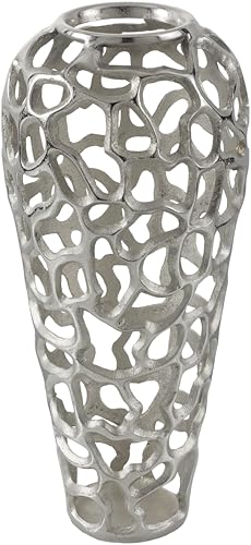 Mark&Day Vases, Corina Traditional Metallic - Silver Flower Vase, Nickel