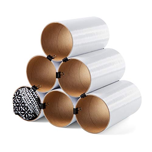 corpus delicti :: Loop – das Flexible Schalregal aus Hartpapier - Ordnungssystem und Organizer für Kleiderschrank und Regal zur Aufbewahrung von Tüchern, Schals (6 Hülsen weiß) (79.1-6er)