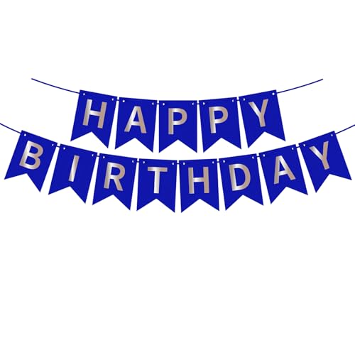 Image of Happy Birthday Banner Birthday Party Supplies (Blue 5)