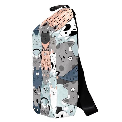 Sac à dos à bandoulière multicolore compact avec port écouteurs - 3