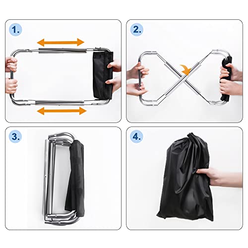 2Pcs-Portable-Mini-Folding-Camping-Stool-Lightweight-Camp-Chair-for-Fishing-Hiking-Compact-Collapsible-Travel-Footstool-for-Outdoor-Beach-Backyard-LawnPicnic-with-Carry-Bag-Large