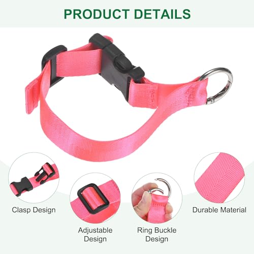 Image of M METERXITY 3-Pack Add A Bag Luggage Strap, Adjustable Suitcase Belt for Connecting Handbag /Backpack /Jacket, Luggage Connector [Bright Pink]
