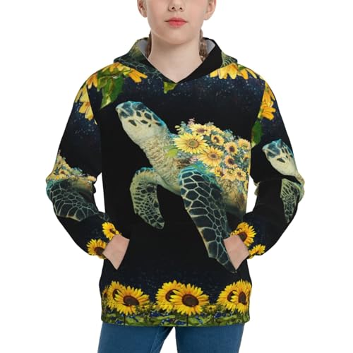 Sea Turtle Boy, Girls Sports Shirt Youth Pullover Fashion Hooded Sweatshirt3