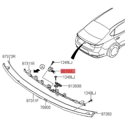 Caméra de recul 95760F6500 haute précision résistant aux intempéries - 3