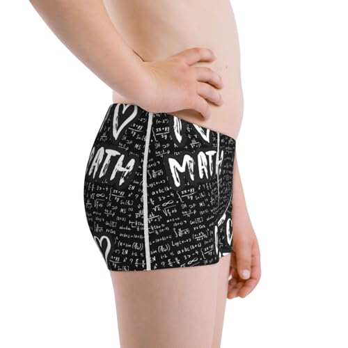 Boys' Cotton Boxer Brief Soft Underwear-I Love Math2