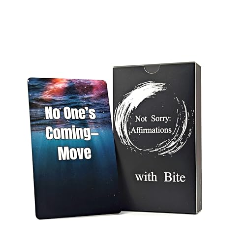 Witchy Cauldron Not Sorry: Affirmations with Bite - 60 Sarcastic Dark Motivational Cards Sinister Affirmation Deck for Women Funny Tough Love Gift for Procrastinators