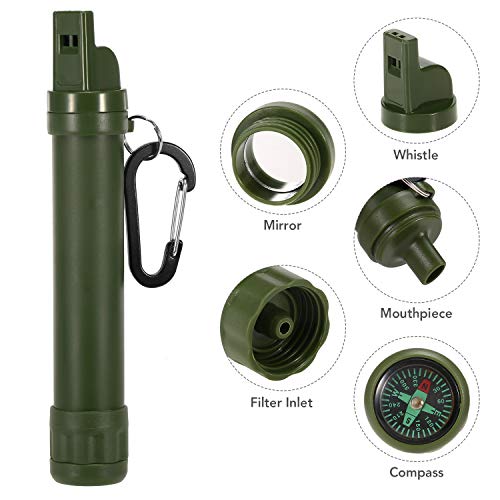 Purificador de bebida, Andoer Filtro multifuncional de água externa Purificador de filtração de água