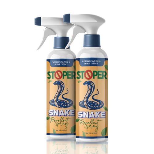 Image of Stoper Herbal Snake Repellent spray,100% organic and pet safe,long lasting protection (Snake Repellent 500ml(pack of 2), Cedarwood)