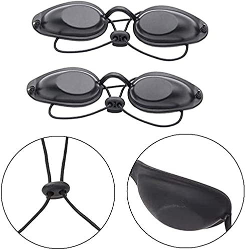 BOBOZHONG Eye Protection Goggles,3Pcs Safety Goggles Eye Patch Eyewear Glasses Laser Safety Goggles Patients in IPL UV Infrared Led Red Blue Light Hard Wavelength Beauty Clinic Salon Home Black - Image 3
