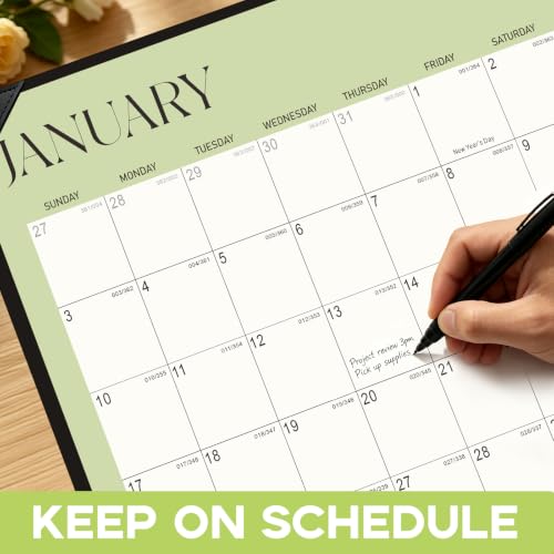 Image of Desk Calendar 2026-2027 with Desk Mat, 18-Month Large 22 inch x 17 inch Desk Pad Calendar from Jul 2026 to Dec 2027, Seasonal Theme Desktop Monthly Calendar for Home Office School