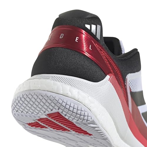 adidas Men's Crazyquick Boost Padel, White/Black/Lucid Red, 6 - image 2