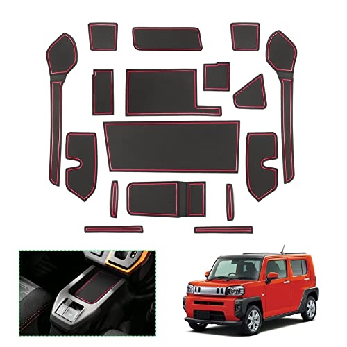 【GAFAT】ダイハツ タフト LA900S/LA910S型 2代目 2020年〜現行 Daihatsu TAFT 新型 専用 ドアポケットマット ラバーマット ゴム 防音 ドリンクホルダー ドレスアップ タフト インテリアラバーマット 汚れ防止 右ハンド
