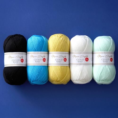 Utopia Crafts Cloud Baby Anti-Pilling Acrylgarn – 100g/250m, Jeansblau – Bild 3