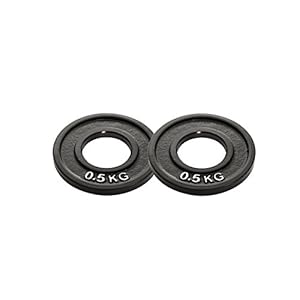 BODYPOWER 0.5Kg Machined Cast Iron Olympic Weight Plates (x2)