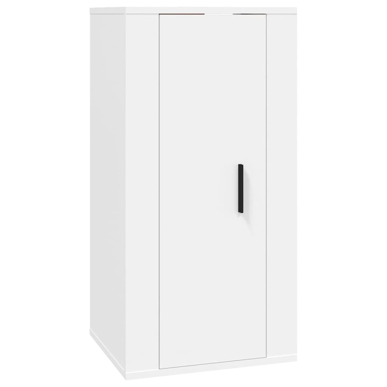 Szafka TV 3-częściowy biały materiał drewnopochodny z montażu na ścianie 80 x 40 x 34,5 cm salon