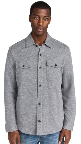 Faherty Men's Inlet Knit Shirt Jacket, Medium Grey...
