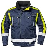 SIR SAFETY SYSTEM Jacke Contender MC4724QNM - 4 in 1 Arbeitsjacke - Größe M - Wasserfest - Blau/Gelb - 100% Polyester