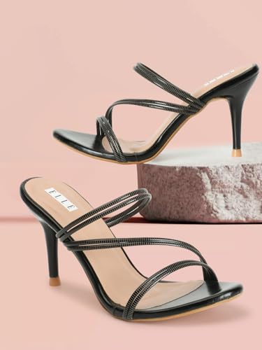 Image of ELLE Women Round toe Stiletto Heel Slip-On Sandal