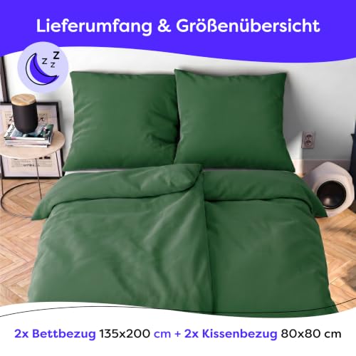 Wolkenfeld Mikrofaser Bettwäsche 135x200 cm – Kuschelig Weich, Bügelfrei & Doppelt Gebürstet – Oeko-TEX Bettwäsche-Sets… – Ansicht 4