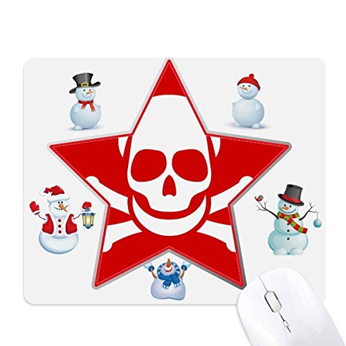 Tapis de souris carré rouge anti-dérapant pour éliminer les douleurs de poignet à Noël