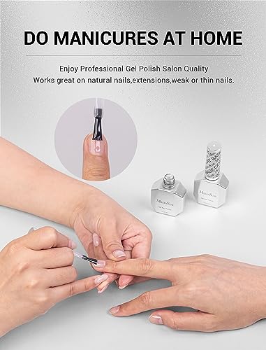 Image of MelodySusie Gel Top Coat-15ml No Wipe Top Coat, High Gloss Shine Finish Long Lasting Top Gel for Clear Nail Gel and Acrylic Nails, for Home DIY and Nail Salon 0.5fl oz