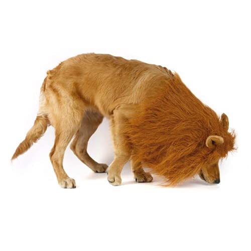 6miles 1 pcs light brown adjustable washable comfortable funny lion mane wig with ears for dog and cat costume pet fancy hair clothes dress, large 5 6miles 1 pcs light brown adjustable washable comfortable funny lion mane wig with ears for dog and cat costume pet fancy hair clothes dress, large - image 6