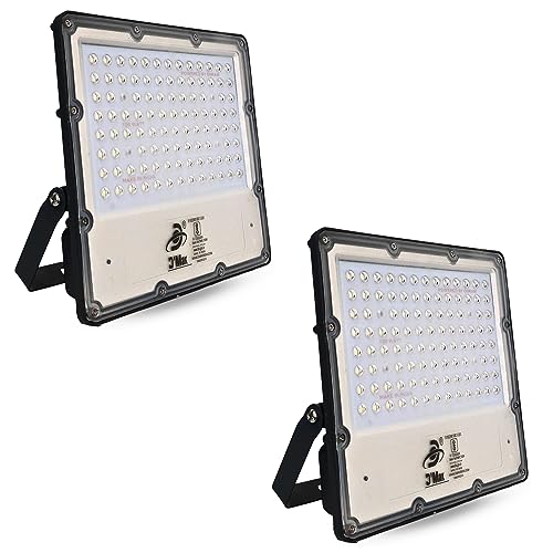 Image of D'Mak 100W Lens Led Flood Light - Ip65 Waterproof Led Lights with 120 Wide Beam-Led Lamp Lights for Yard,Showroom,Shop, Factory,Garden, Playground & Home (100Watt, Pack of 2)