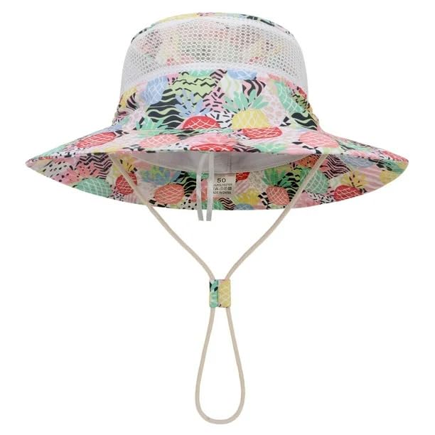 Kids Reversible Bucket Hat for Boys & Girls Packable Fun & Cool Beach UPF 50+ Sun Protection Bucket Hat - Ages 2-13 Years