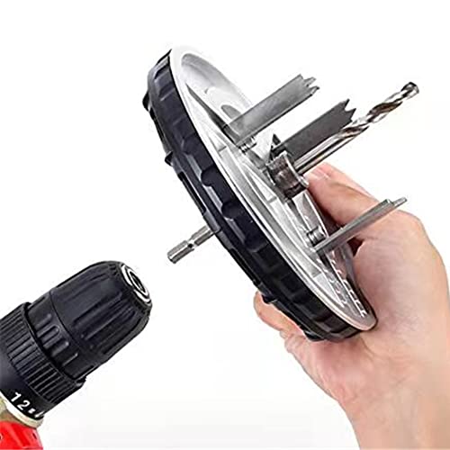 Hopbucan 1 Piece Adjustable Punching Saw Diameter 45-130MM Hole Opener Cutting Woodworking Tool, Photo Color - Image 4
