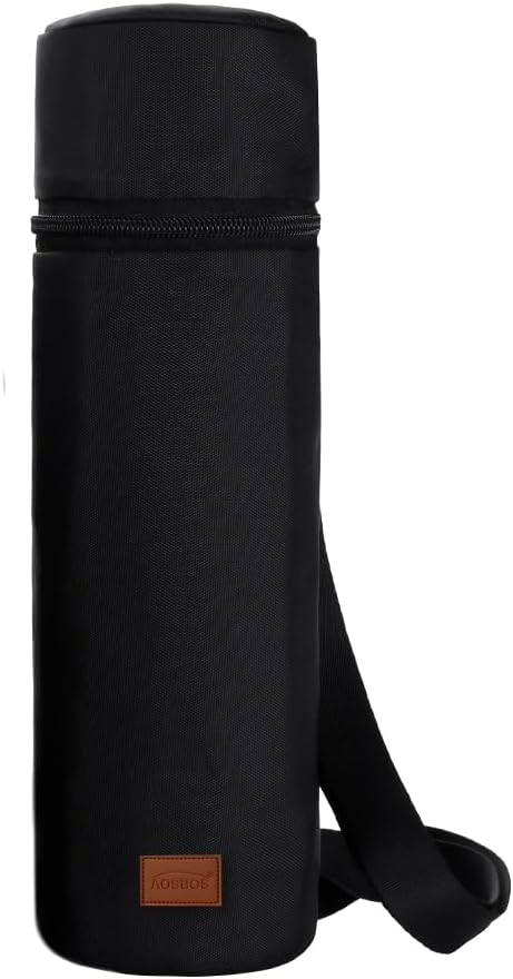 Aosbos Insulated Wine Bag Water Bottle Carrier Portable Wine Cooler Bag Padded Protection Tote Bag with Shoulder Strap for Travel Picnic Purse
