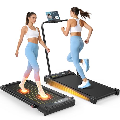 ANCHEER Treadmill with Handles, 3.0 HP Foldable Walking...